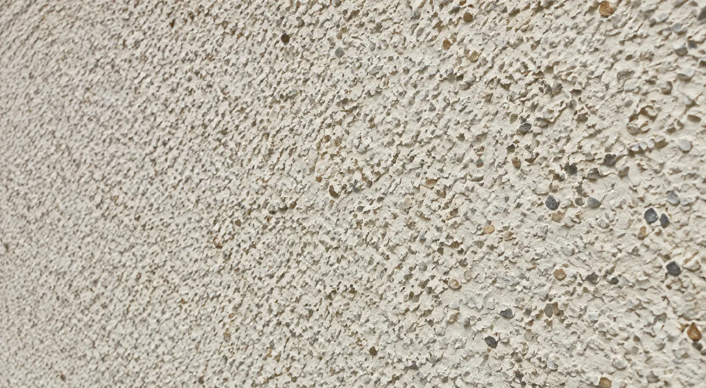 Freshly roughcast semi-detached home with a clean white dash finish in central Scotland